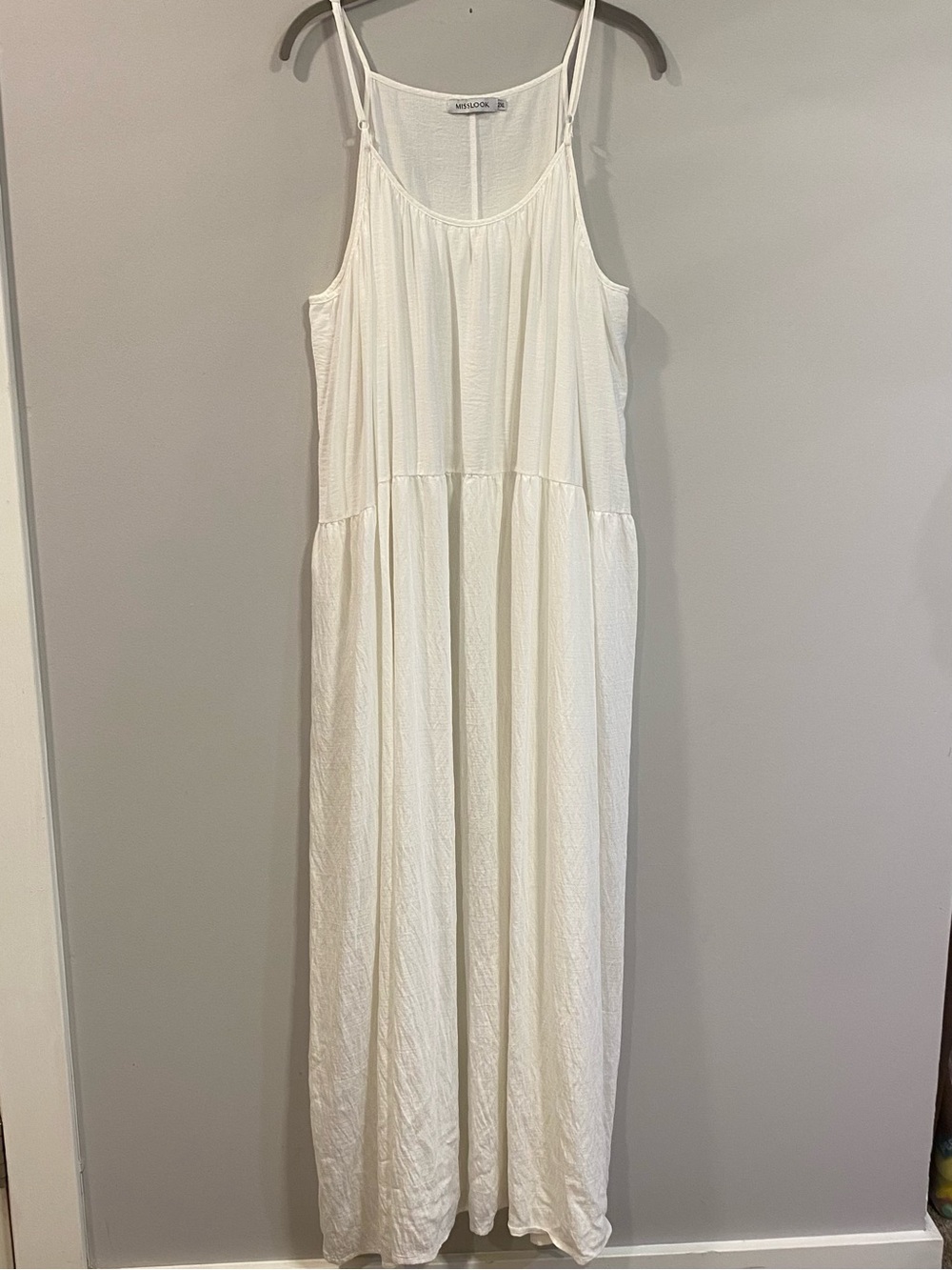 MISSLOOK Ivory Tiered Maxi Dress – 2XL